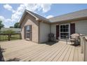 Inviting outdoor deck featuring two chairs, perfect for relaxing and enjoying the view at 5642 Southern Mist Dr, Indianapolis, IN 46237