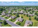 Expansive aerial view highlighting the home's location within a peaceful, tree-lined residential neighborhood at 370 Vinewood S Dr, Brownsburg, IN 46112