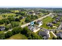 Scenic aerial view of a residential area featuring well-maintained homes and lush greenery at 3853 Abney Highland Dr, Zionsville, IN 46077