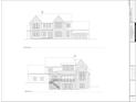 Stunning front and rear elevation view of the home design showing windows, porch and garage at 1424 Chatham Ridge Ct, Westfield, IN 46074