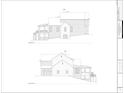 Side elevation views of the home design with multi-level deck, porch and window features at 1424 Chatham Ridge Ct, Westfield, IN 46074
