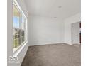 Spacious living room with plush carpeting and a large window offering ample natural light at 1456 Willow Tree Ln, Sheridan, IN 46069
