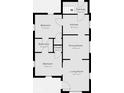 Detailed floor plan outlining bedrooms, bathroom, kitchen, dining room, and living room with dimensions at 1550 Hoefgen St, Indianapolis, IN 46203