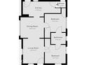 A floor plan outlining the room names with square footage of the home at 3042 Newton Ave, Indianapolis, IN 46201