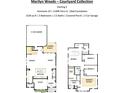 Detailed floor plan showcasing the layout of a two-story home with bedrooms upstairs and living spaces downstairs at 11998 Vera Ct, Noblesville, IN 46060