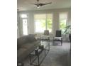 Bright living room featuring a comfortable couch, contemporary decor, and natural light streaming through the large windows at 955 Dorman St, Indianapolis, IN 46202