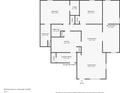 Detailed floor plan showcasing the layout of bedrooms, bathrooms, kitchen, and living areas at 3920 Oak Harbor Ln, Indianapolis, IN 46237