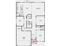 Layout of first floor with kitchen, dining room, great room, flex room, office, foyer, living room and covered porch at 1073 E Valley Oak Ct, Mooresville, IN 46158
