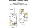 Detailed two-story floor plan showcasing layout of bedrooms, kitchen, and garage at 12210 Vera Ct, Noblesville, IN 46060