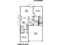 Open-concept floorplan featuring a great room, kitchen, two bedrooms and two bathrooms at 6253 Wasco Dr, Whitestown, IN 46075