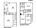 Spacious two-story floor plan showing 3 bedrooms, 2 bathrooms, kitchen, great room, and 2-car garage at 6285 Wasco Dr, Whitestown, IN 46075