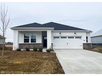 Charming single Gathering home with craftsman style and a large, attached two car garage at 5344 W Glenview Dr, McCordsville, IN 46055