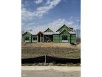 New construction home showcasing modern design with ZIP System sheathing and a partially completed roof at 2974 S Kings Way, New Palestine, IN 46163