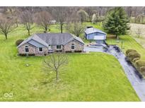 Ranch home with detached garage and large yard at 1507 N County Road 600 E, Avon, IN 46123