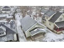 House covered in snow, seen from above at 1218 N Ewing St, Indianapolis, IN 46201