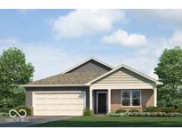 Two-story home with a gable roof, brick, and vinyl siding at 51 Varner Dr, Whiteland, IN 46184
