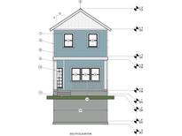 Two-story house with front porch, and light blue siding at 1426 Pleasant St, Indianapolis, IN 46203