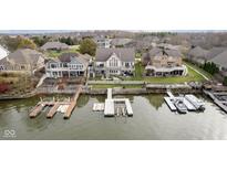 Waterfront property with private docks and stunning lake views at 3150 Beach Blvd, Cicero, IN 46034