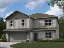 Two-story home with gray siding, gray roof, and attached garage at 6029 Card Blvd, Indianapolis, IN 46221