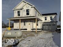 Two-story house with attached garage, under construction at 13371 Vickery Ridge Dr, Fishers, IN 46037