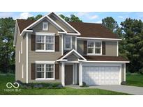Two-story house with brown roof and attached garage at 1175 Bevy Blvd, Danville, IN 46122