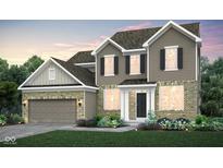 Two-story house with gray siding, brick accents, and a three-car garage at 803 Allandale Ave, Westfield, IN 46074
