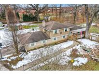 Ranch home with spacious yard, detached structure, and playground at 8841 Indian Creek S Rd, Indianapolis, IN 46259