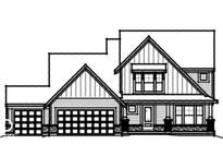 New construction home featuring a two-car garage and classic design elements at 6853 Oakdale Ln, Avon, IN 46123