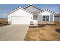 Charming single Gathering home featuring a two-car garage and neatly manicured lawn space at 1244 Fleming Dr, Greenfield, IN 46140