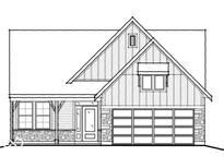 Charming single Gathering home with a two car garage and covered front porch at 15124 Covebrook Ln, Fishers, IN 46037