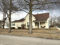 Charming two-story home with a welcoming front porch and beautiful architectural details at 804 N Jameson St, Lebanon, IN 46052