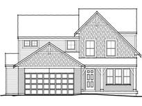 Detailed elevation of a two-story home with a prominent front-facing gable and an attached two-car garage at 7280 Bailow Ln, McCordsville, IN 46055