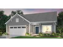Charming single-Gathering home featuring stone accents, a front-entry garage, and craftsman-style architecture at 16799 Imperial Ct, Fishers, IN 46040
