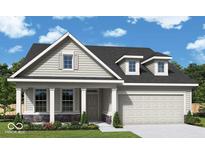 Charming single-Gathering home showcasing a traditional design with a two-car garage and well-manicured lawn at 14383 Coyote Ridge Dr, Noblesville, IN 46060