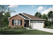 Charming single-Gathering home with brick accents, a well-manicured lawn, and a two-car garage at 11609 Hartwell St, Indianapolis, IN 46235
