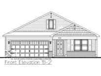 A traditionally styled home features a brick foundation and a two-car garage for modern convenience at 8919 Duncan St, Fortville, IN 46040