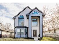 Stunning two-story home with modern design, large windows and manicured landscaping at 1533 Harlan St, Indianapolis, IN 46203