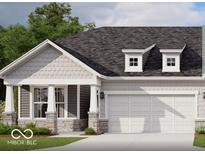 Charming home with a grey shingled roof, dormers, stone accents, and a two-car garage at 260 Onset Way, Westfield, IN 46074