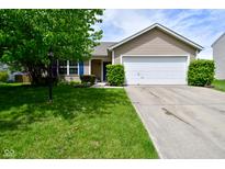 Charming single-Gathering home with a well-maintained lawn, tidy landscaping, and an attached two-car garage at 10622 Young Lake Dr, Indianapolis, IN 46239