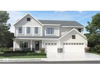 Charming two-story home featuring a three-car garage and a welcoming front porch at 3847 Thomas Jefferson Ct, Westfield, IN 46074