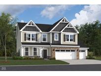 Charming two-story home featuring a brick-accented garage, neutral siding, and stylish gable details at 7076 Portico Ln, McCordsville, IN 46055