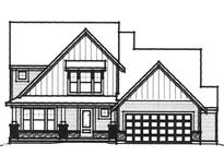 Charming two-story home with a two-car garage and a covered front porch with craftsman-style details at 15395 Clearstream Dr, Fishers, IN 46037
