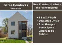 Modern two-story home with contemporary design elements and fresh landscaping at 315 E Minnesota St, Indianapolis, IN 46225