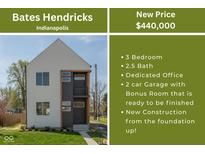New construction home in Bates Hendricks with 3 bedrooms, 2.5 baths, office, and 2-car garage at 315 E Minnesota St, Indianapolis, IN 46225