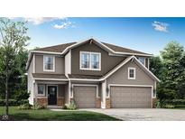Charming two-story home features a two-car garage, landscaped yard, and inviting front entrance at 3916 Andean Ct, Bargersville, IN 46106