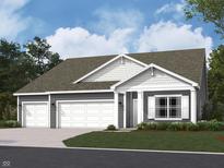 Charming single-Gathering home featuring a three-car garage and traditional architectural details at 3887 Donaldson Creek Ct, Clayton, IN 46118