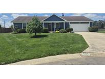 Charming single-story home featuring a well-maintained lawn and classic curb appeal at 628 Williams Ct, Greenwood, IN 46142