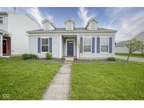 Charming single-story home with blue shutters and well-maintained front lawn at 13451 All American Rd, Fishers, IN 46037