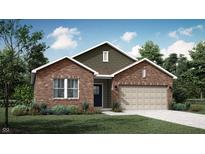 Beautiful single-Gathering home with brick exterior, a two-car garage, and a well-maintained lawn at 4205 Malvern Way, Indianapolis, IN 46235
