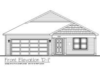 Front elevation of a home with a garage, craftsman details, horizontal siding, and a gabled roof with shake siding at 3286 W Longbranch Dr, Monrovia, IN 46157